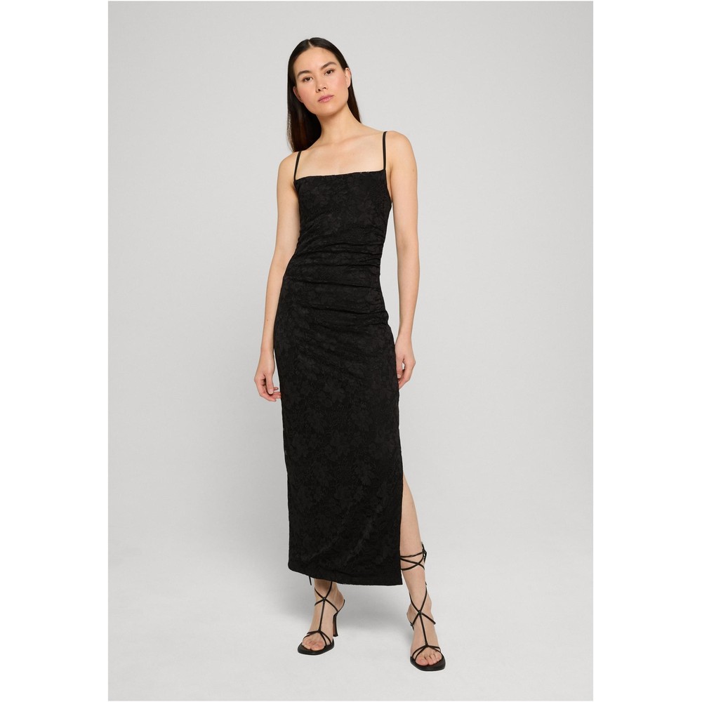 Urban Classics - Stretch Lace Langes Kleid - Schwarz